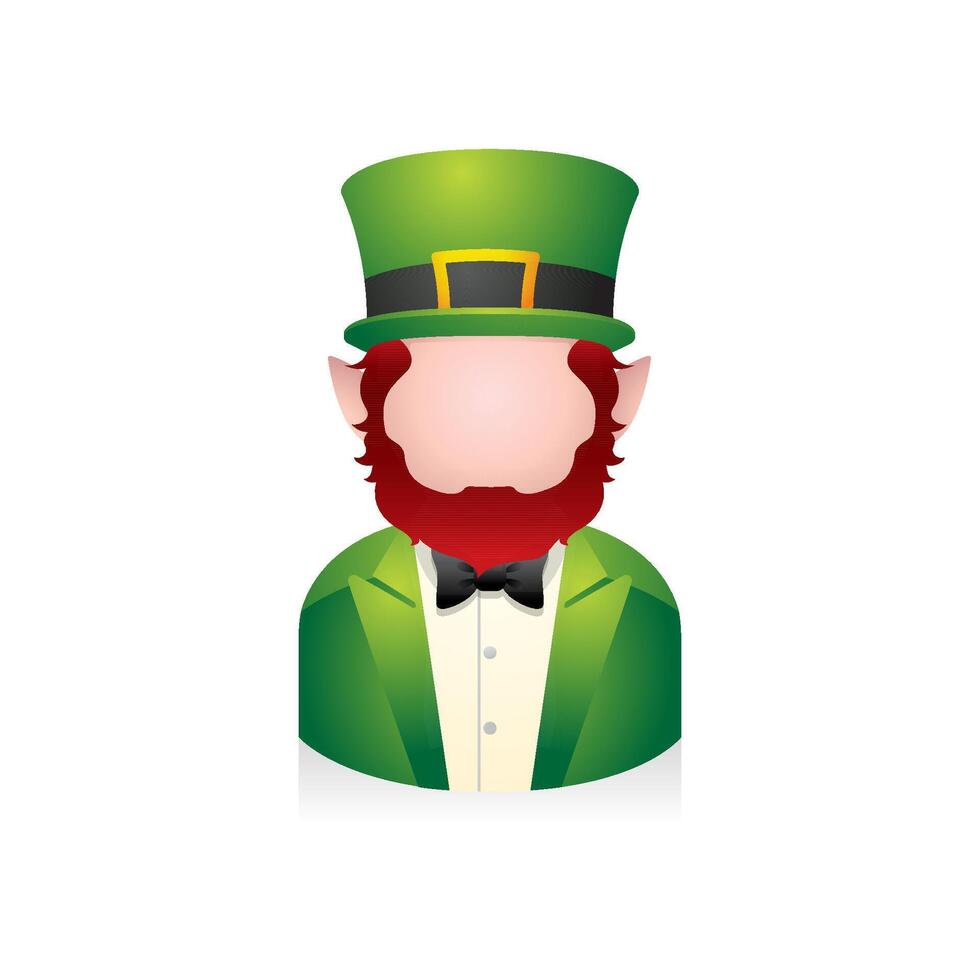 Saint Patrick avatar icon in colors. vector