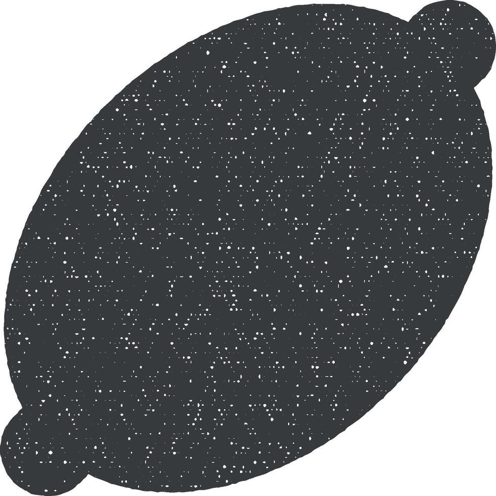 lemon vector icon illustration with stamp effect