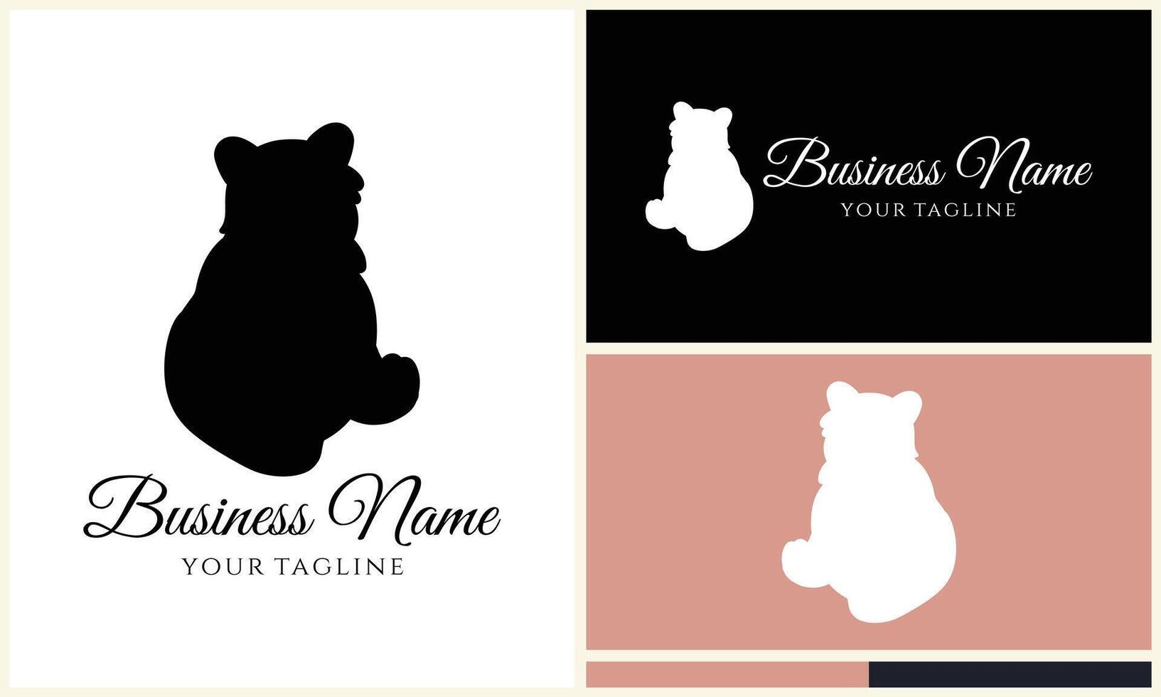 silhouette vector bear logo template