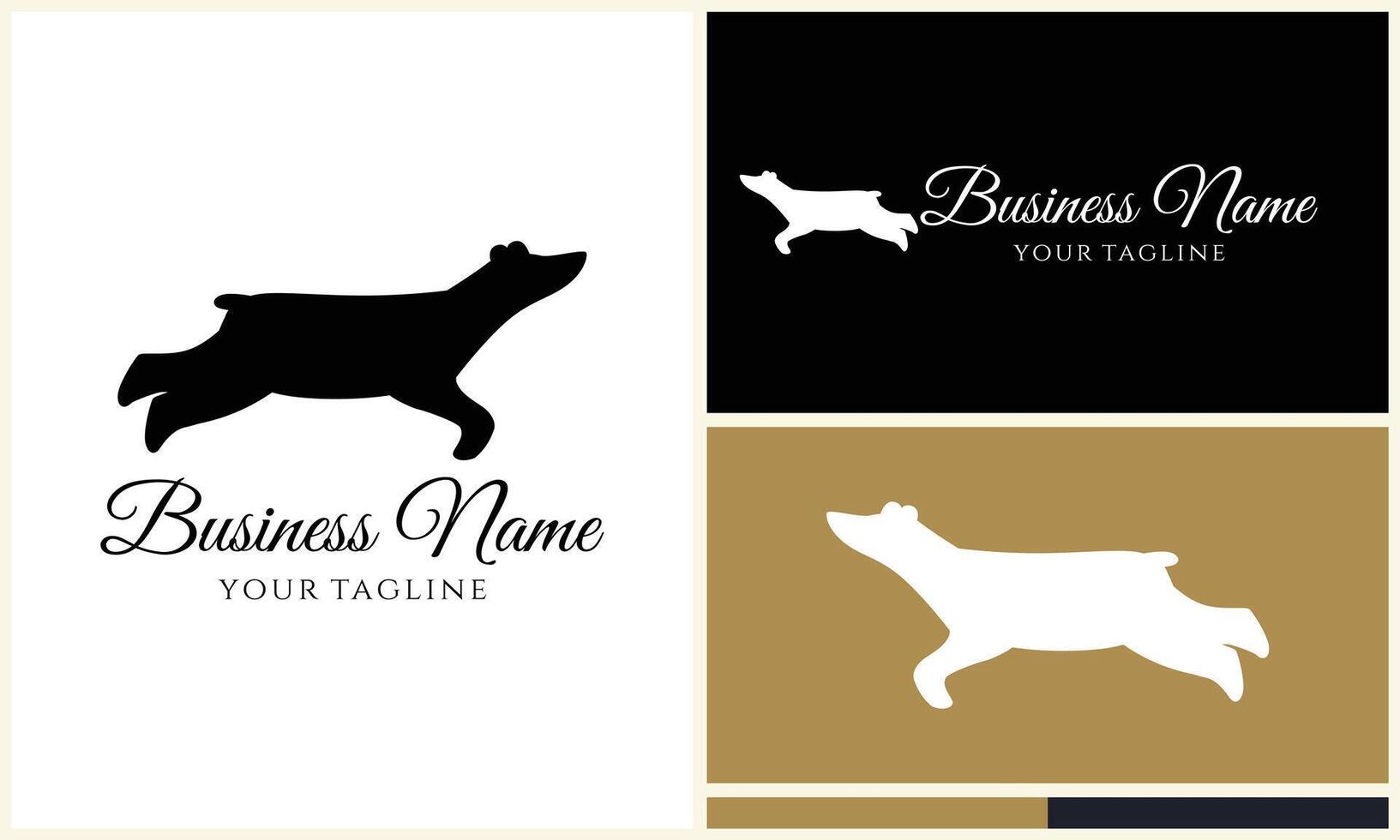 silhouette vector bear logo template