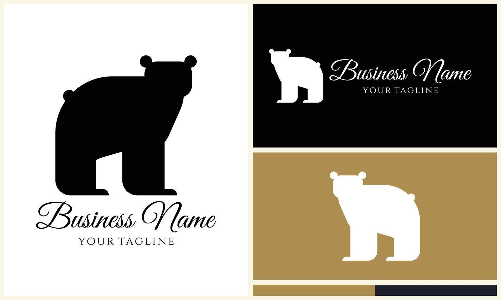 silhouette vector bear logo template