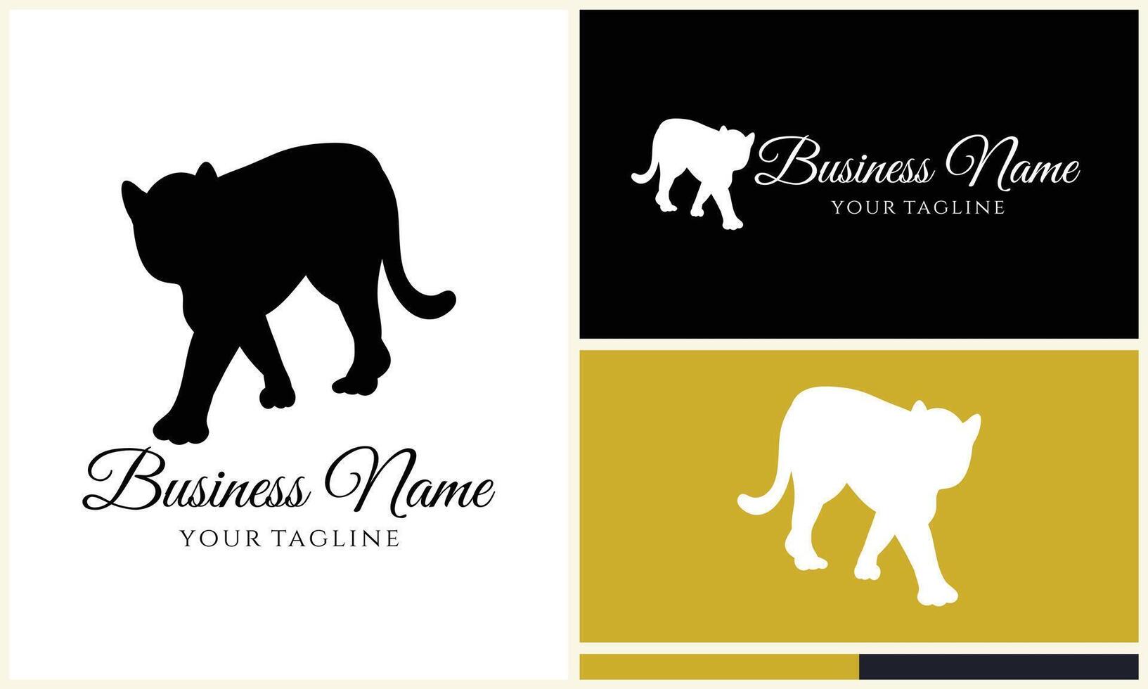 silhouette vector tiger logo template