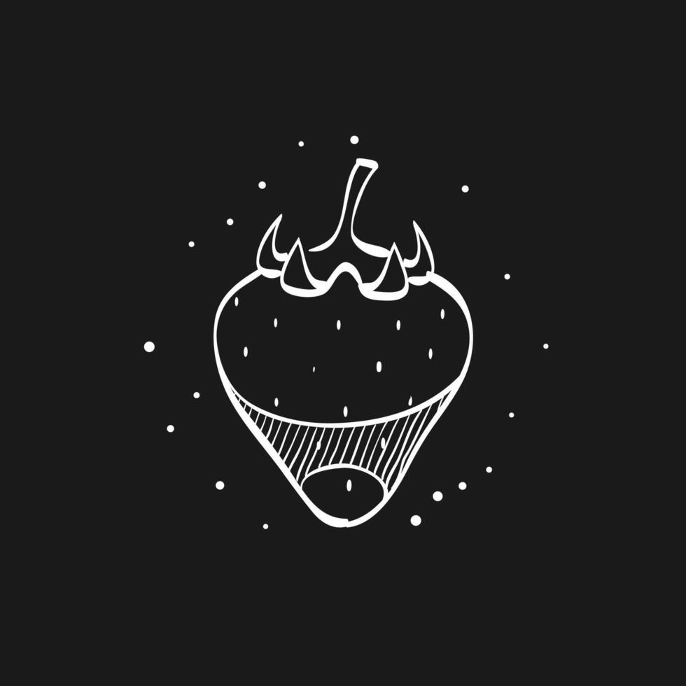 Strawberry doodle sketch illustration vector