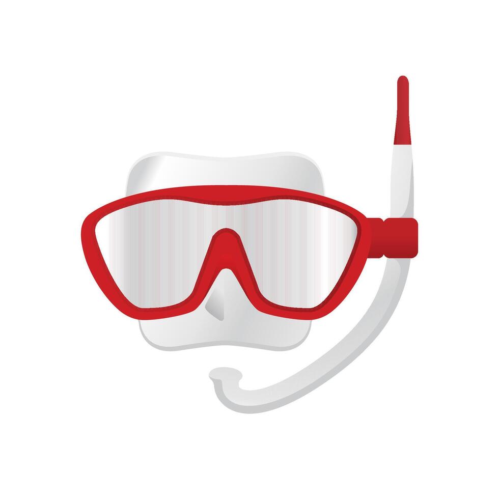 Snorkel mask icon in color. Scuba sea diving vector