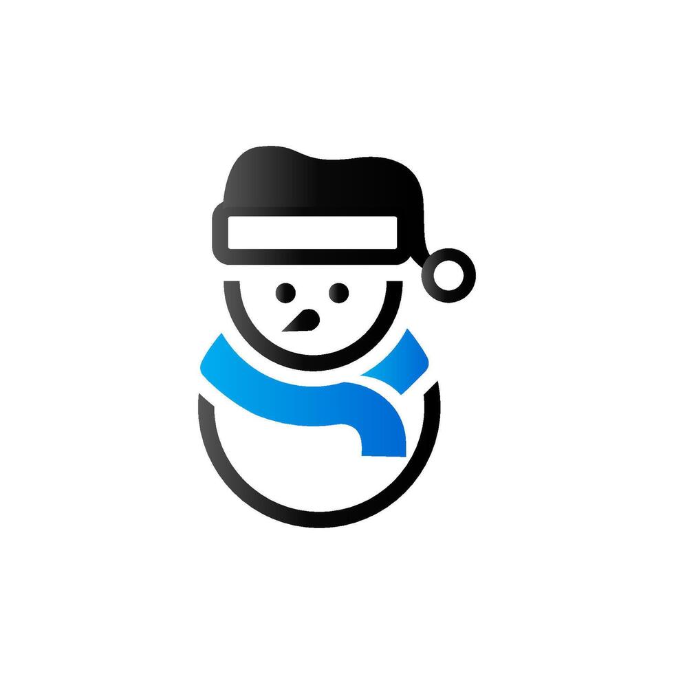 Snowman icon in duo tone color. Snow winter December vector
