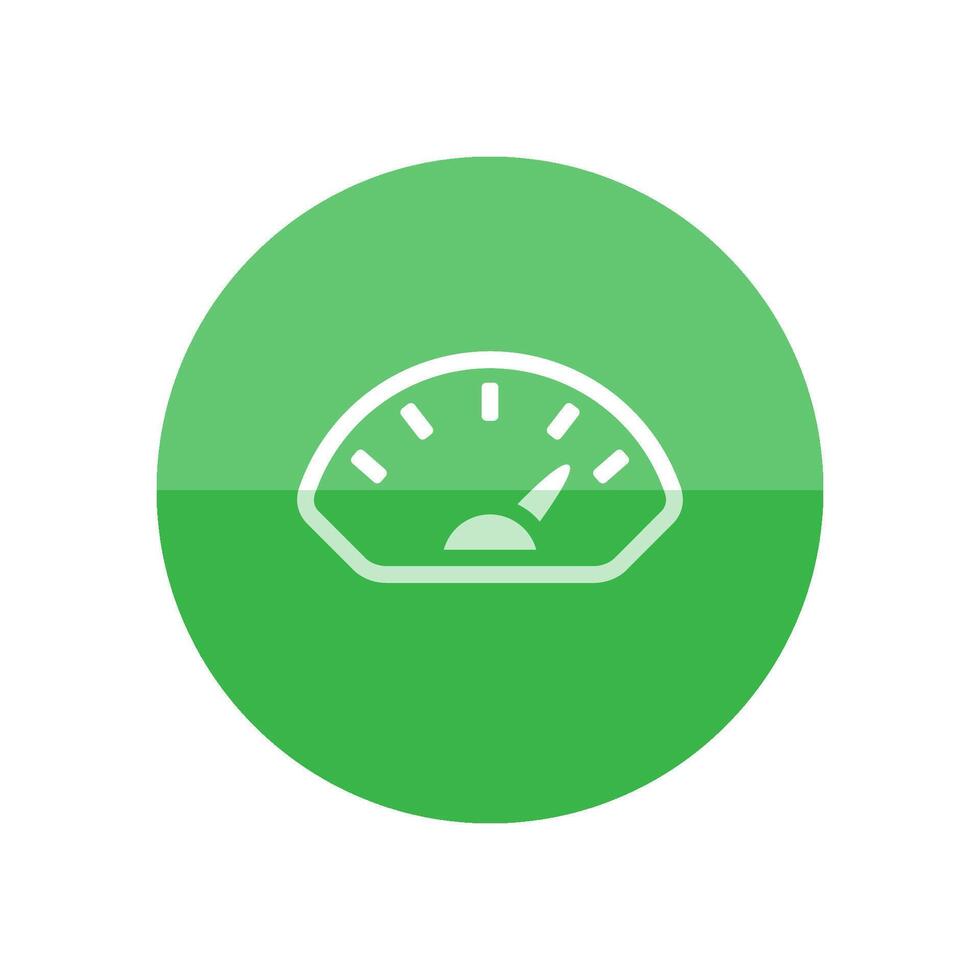 Dashboard icon in flat color circle style. Control panel, odometer, speedometer vector
