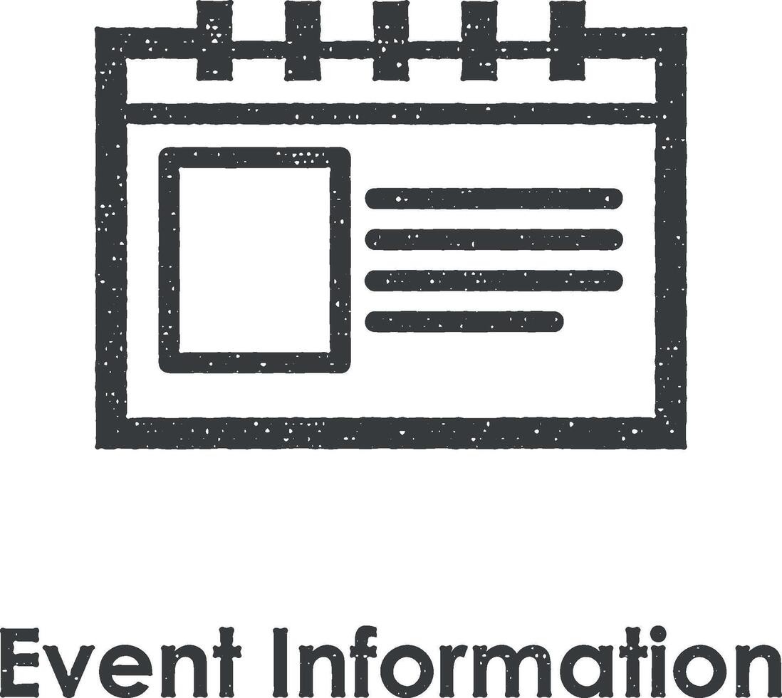 scoreboard, info, event information vector icon illustration with stamp effect