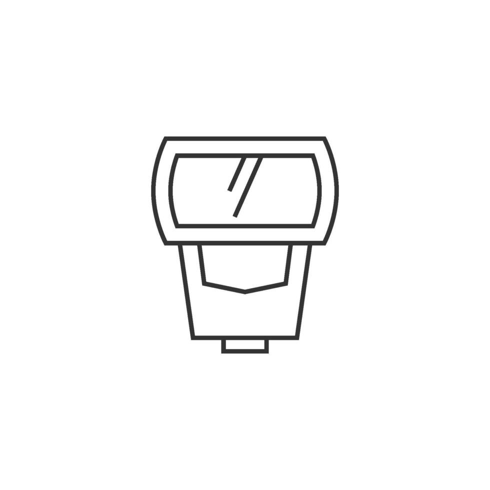 Camera flash icon in thin outline style vector