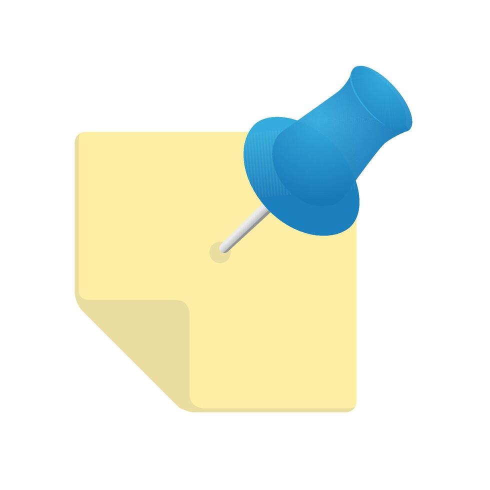 Sticky note icon in color. Reminder schedule message vector