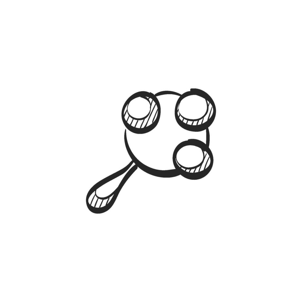 Hand drawn sketch icon baby toy vector