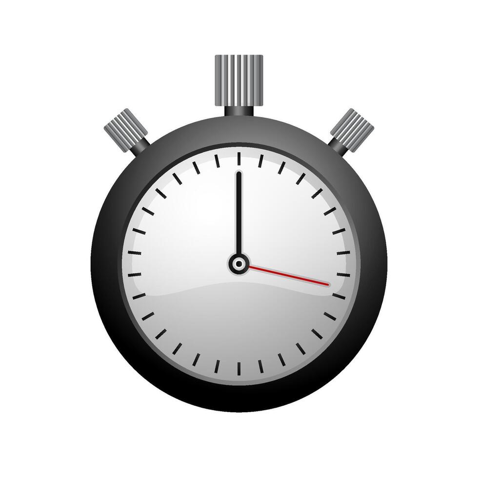 Stopwatch icon in color. Speed time deadline sport vector