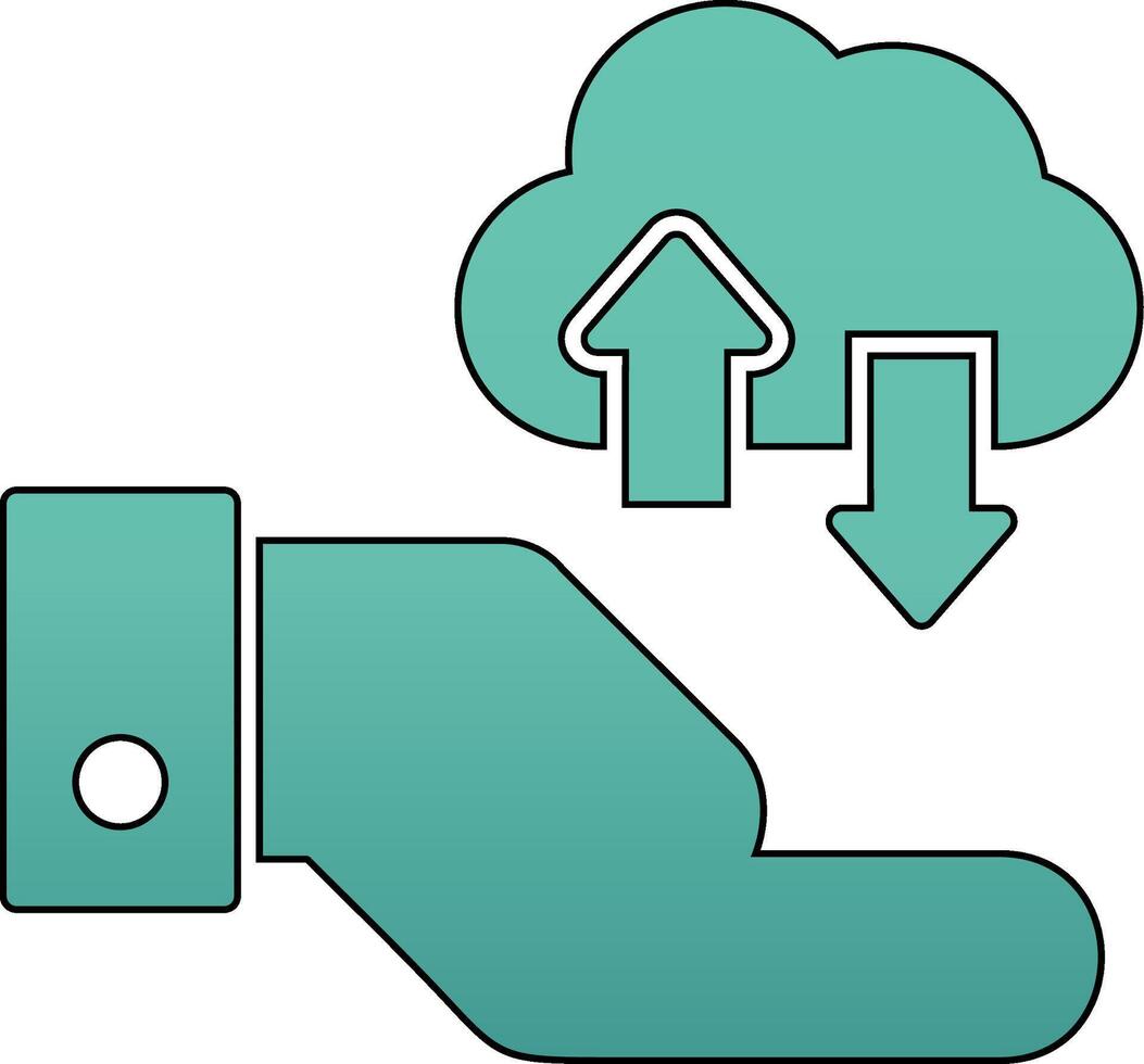 Cloud Data Transfer Vecto Icon vector