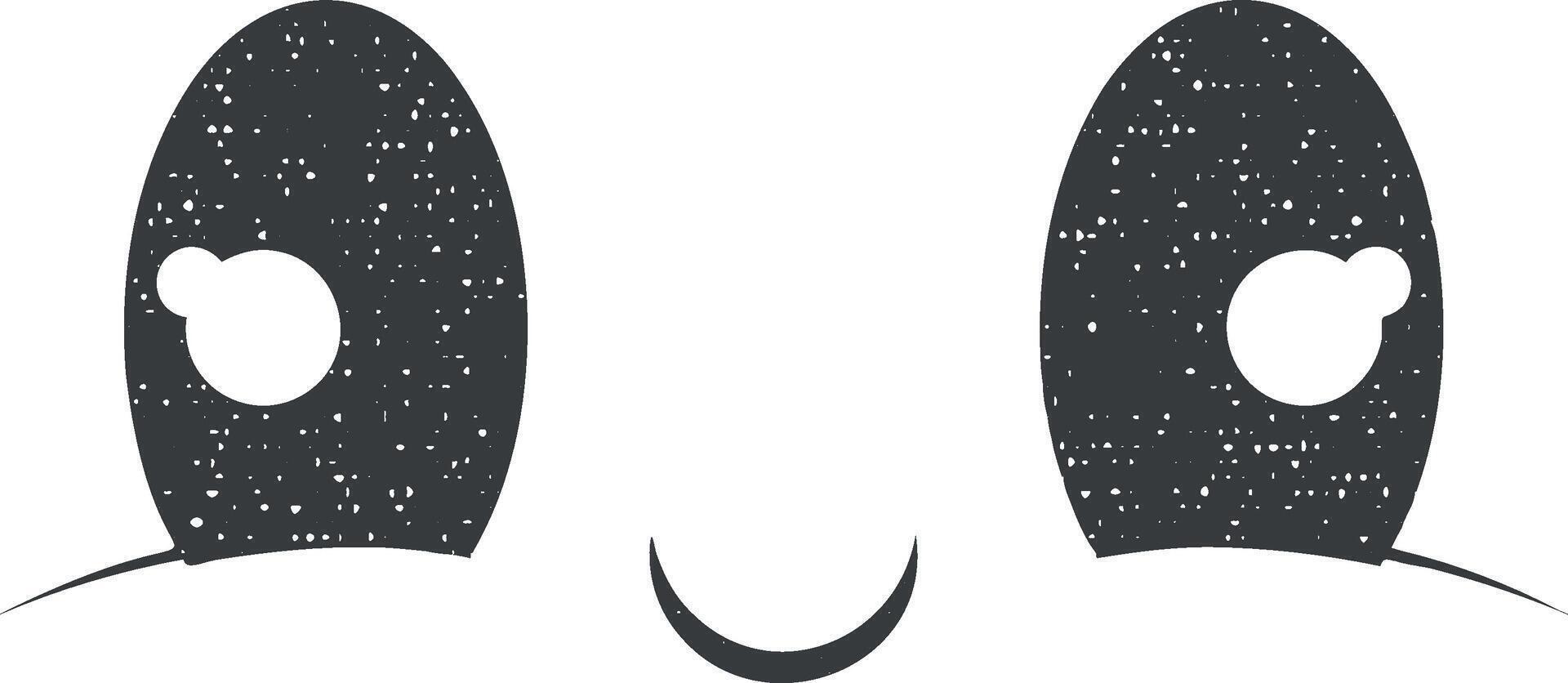 Smile face vector icon illustration with stamp effect