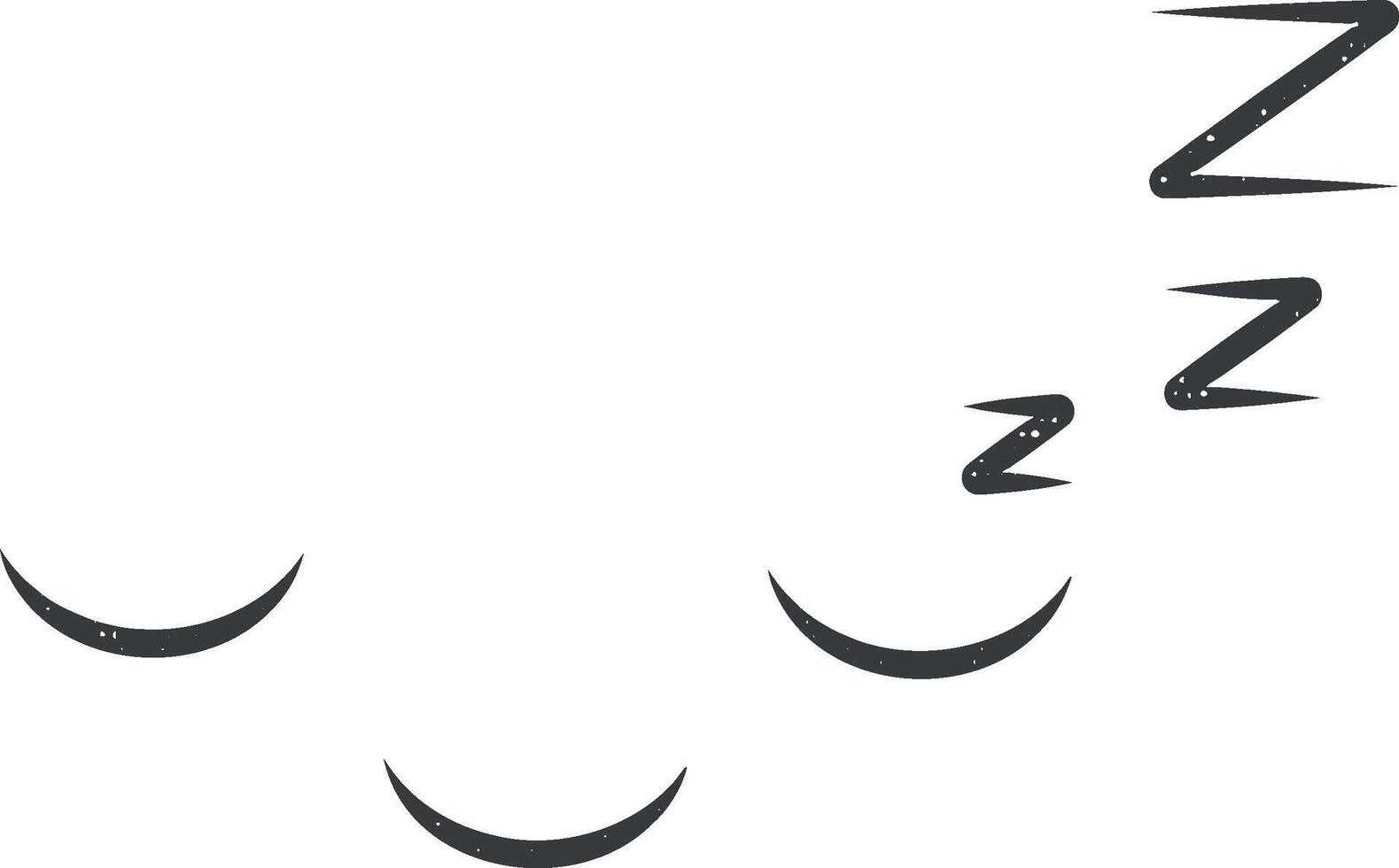 Sleepy vector icon illustration with stamp effect