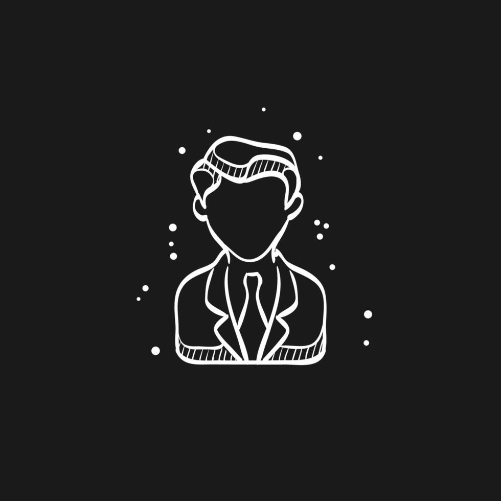 Businessman doodle sketch illustration vector