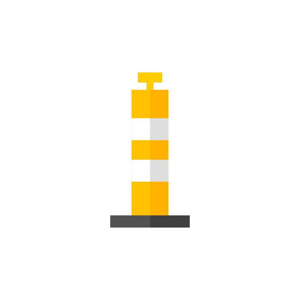 Traffic cone icon in flat color style. Road construction warning alert internet web page under construction vector