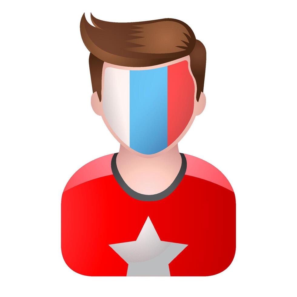 fútbol americano aficionados avatar icono en color. deporte espectador aficionados vector