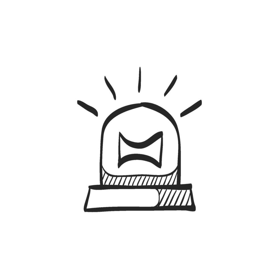 Hand drawn sketch icon siren vector