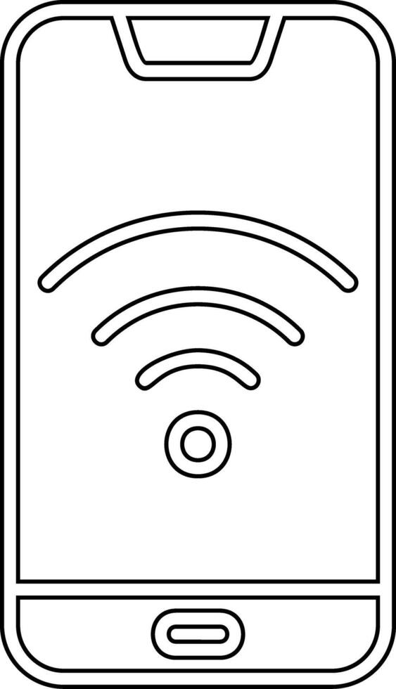 teléfono inteligente Wifi vecto icono vector