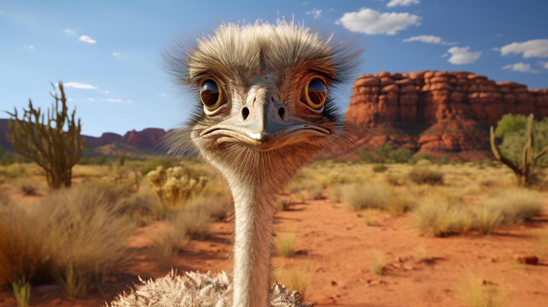 AI generated ostrich high quality image photo