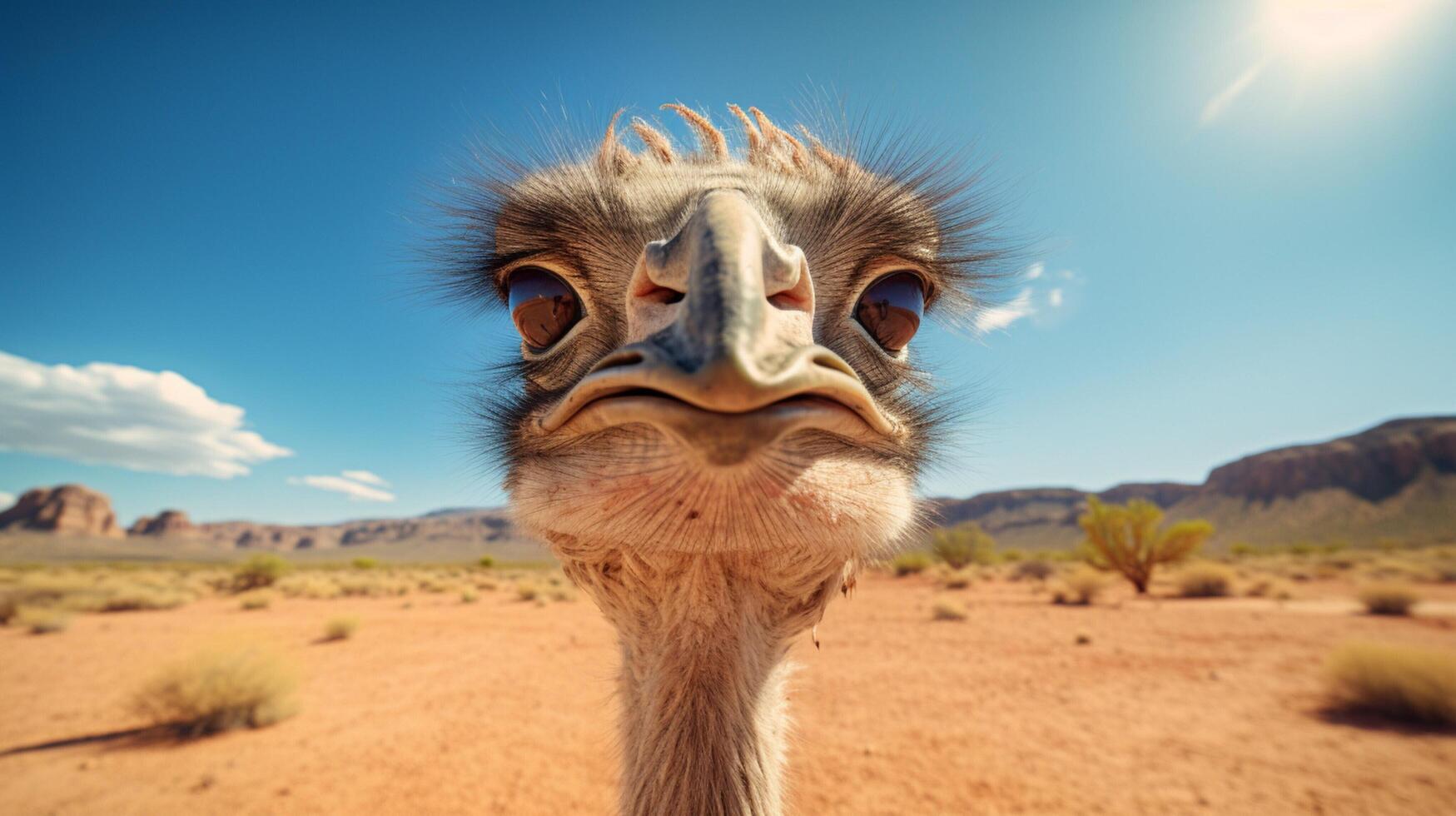 AI generated ostrich high quality image photo