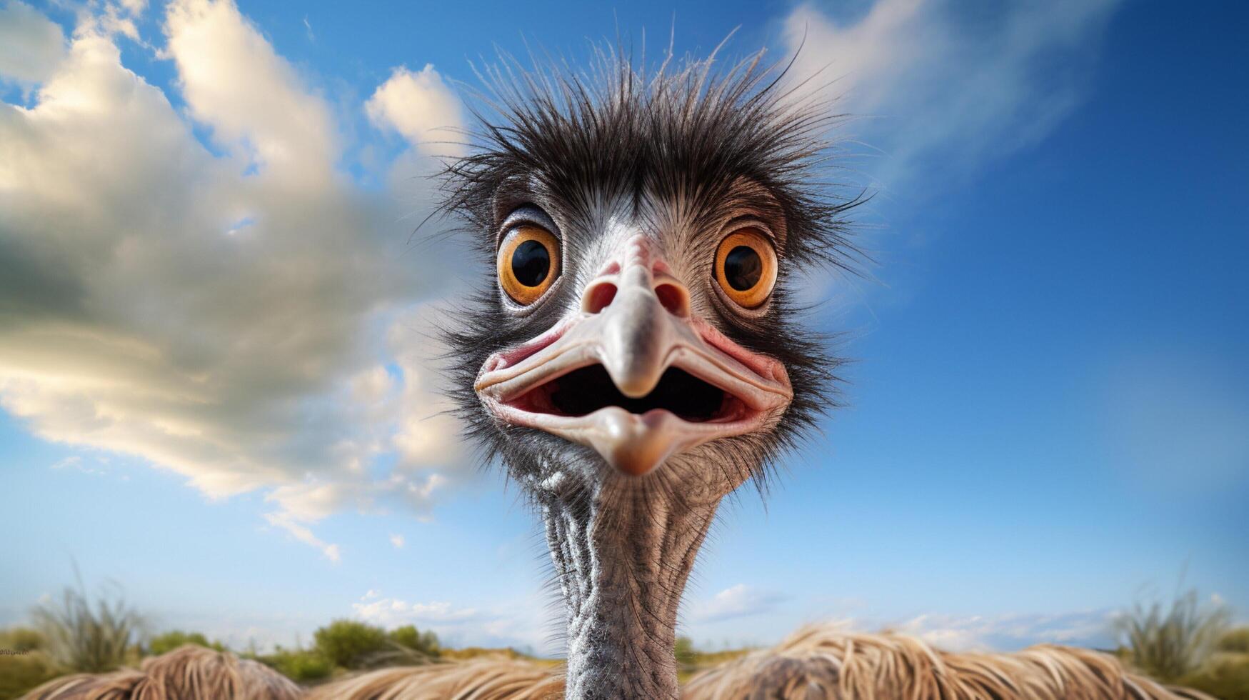 AI generated ostrich high quality image photo