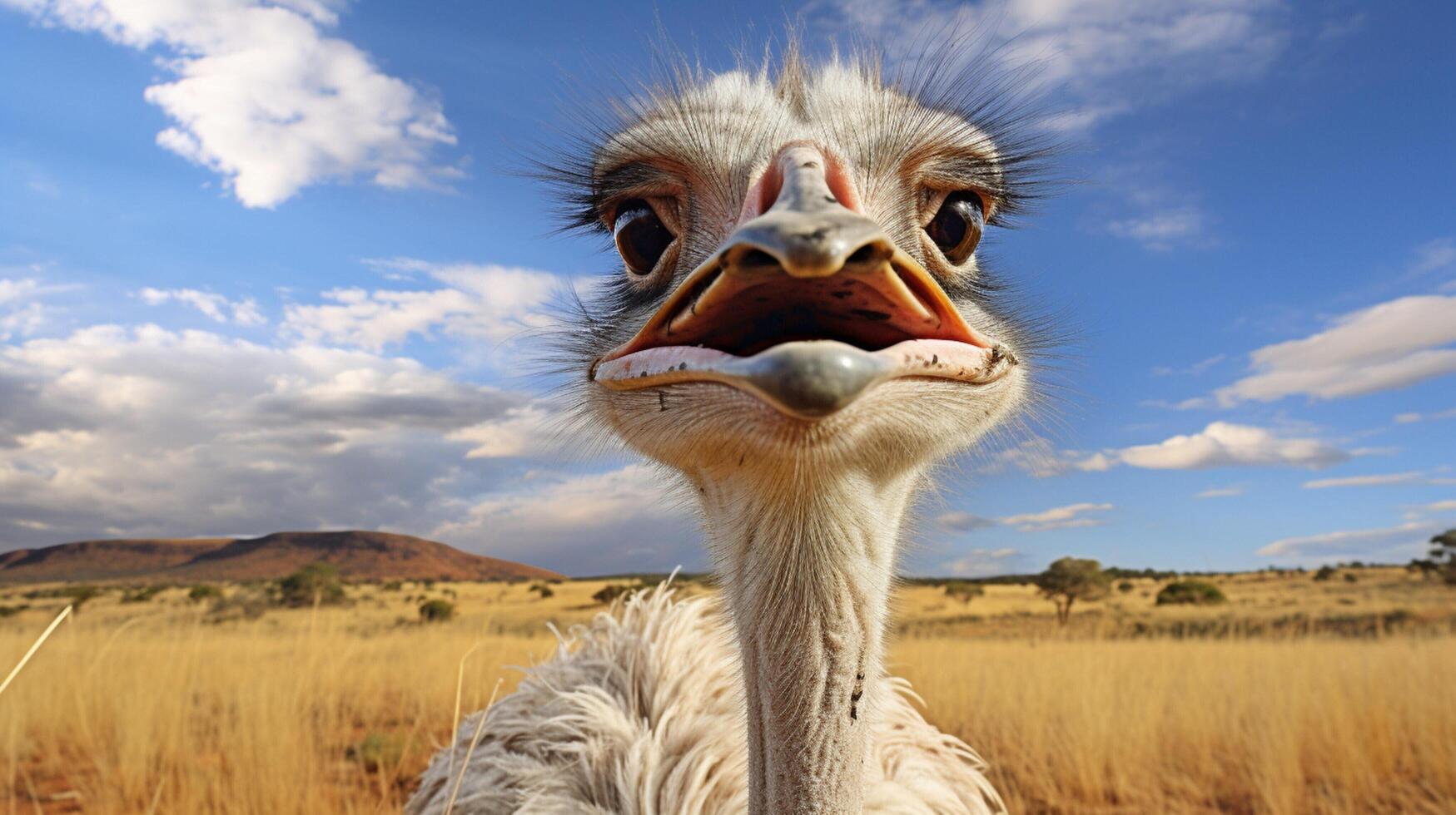 AI generated ostrich high quality image photo