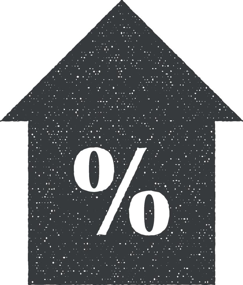 mortgage vector icon illustration with stamp effect