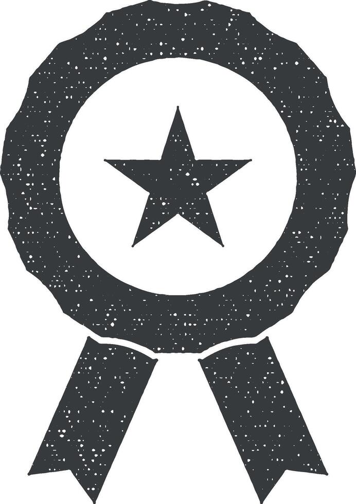prize vector icon illustration with stamp effect