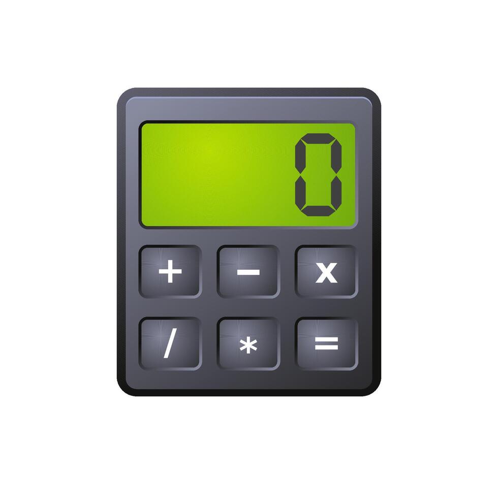 Calculator icon in color. Calculate electronic finance vector