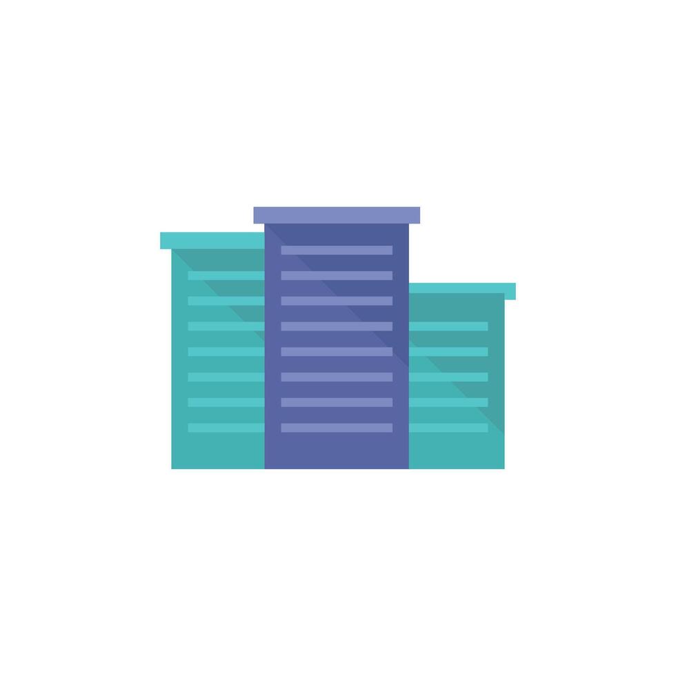 Hotel building icon in flat color style. Accommodations sleep night travel vector