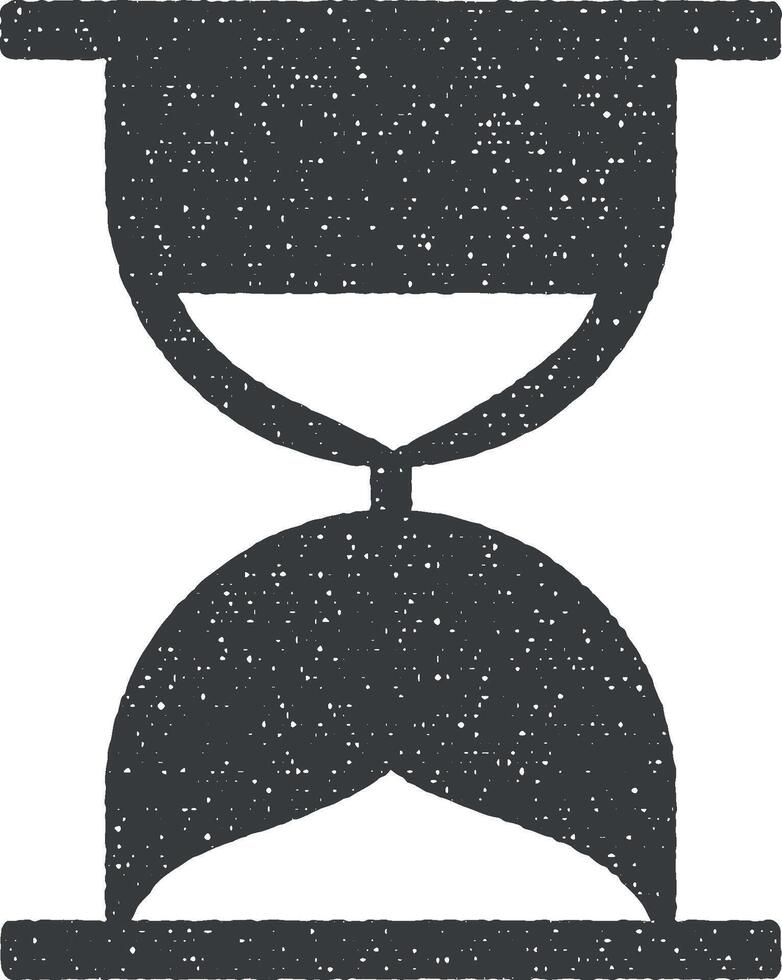 hourglass vector icon illustration with stamp effect