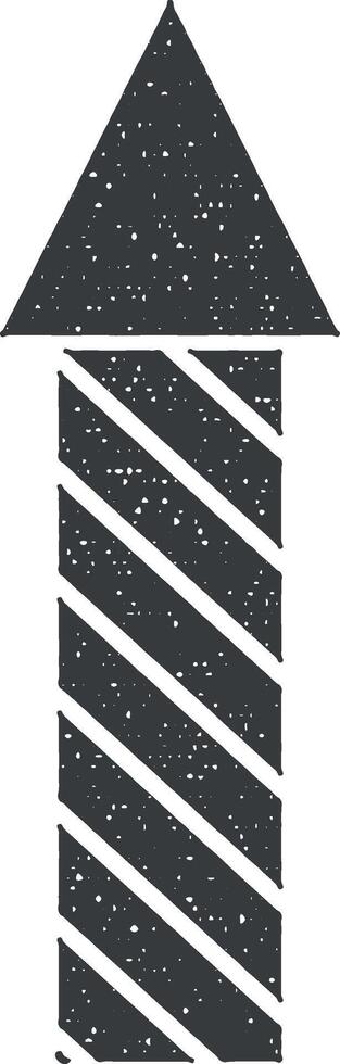 striped arrow vector icon illustration with stamp effect