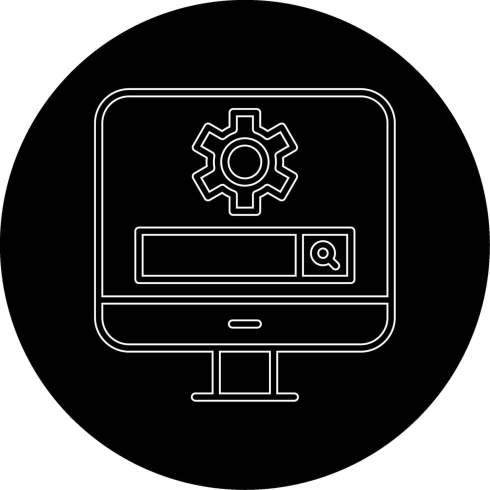 Computer Search Engine Vecto Icon vector