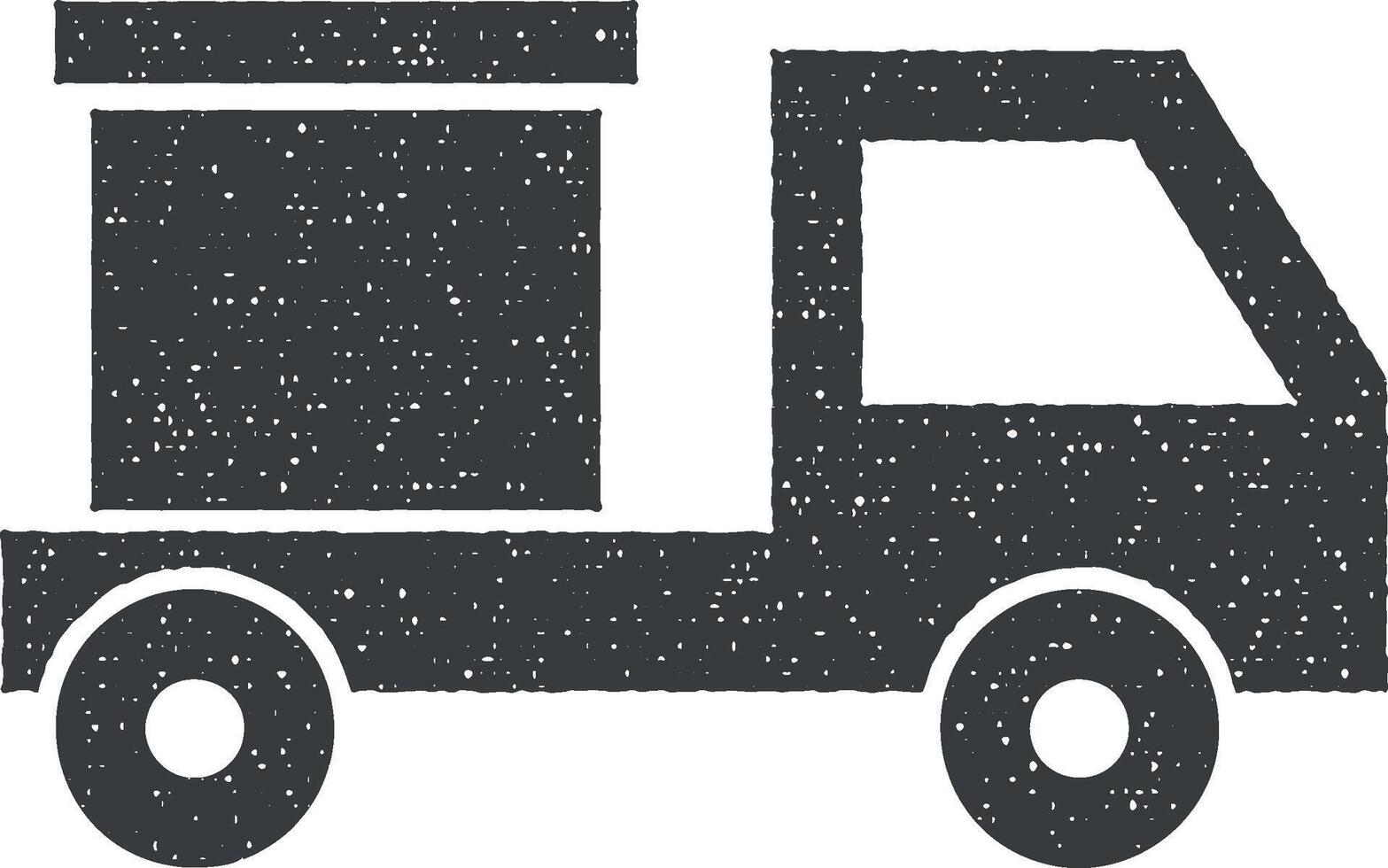 Ecommerce, present, car vector icon illustration with stamp effect