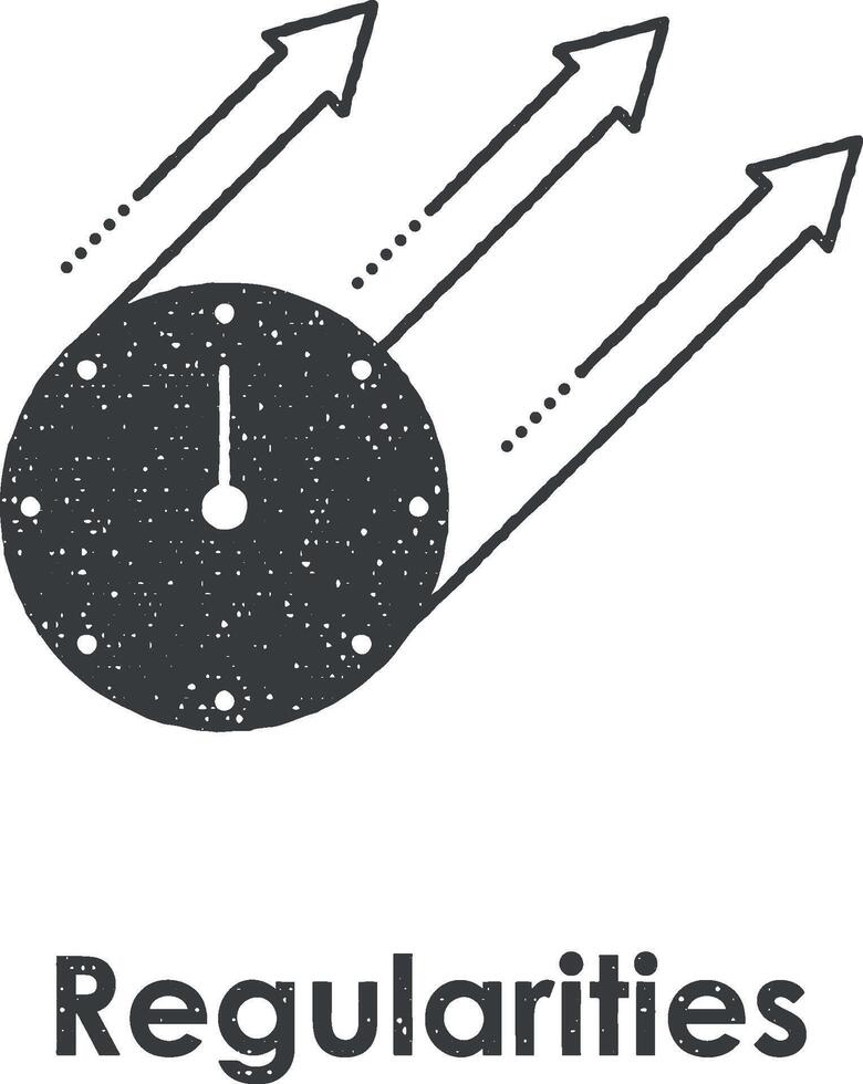 reloj, flecha, crecimiento vector icono ilustración con sello efecto