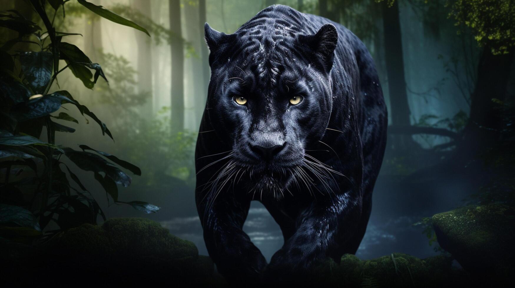 AI generated panther high quality image photo