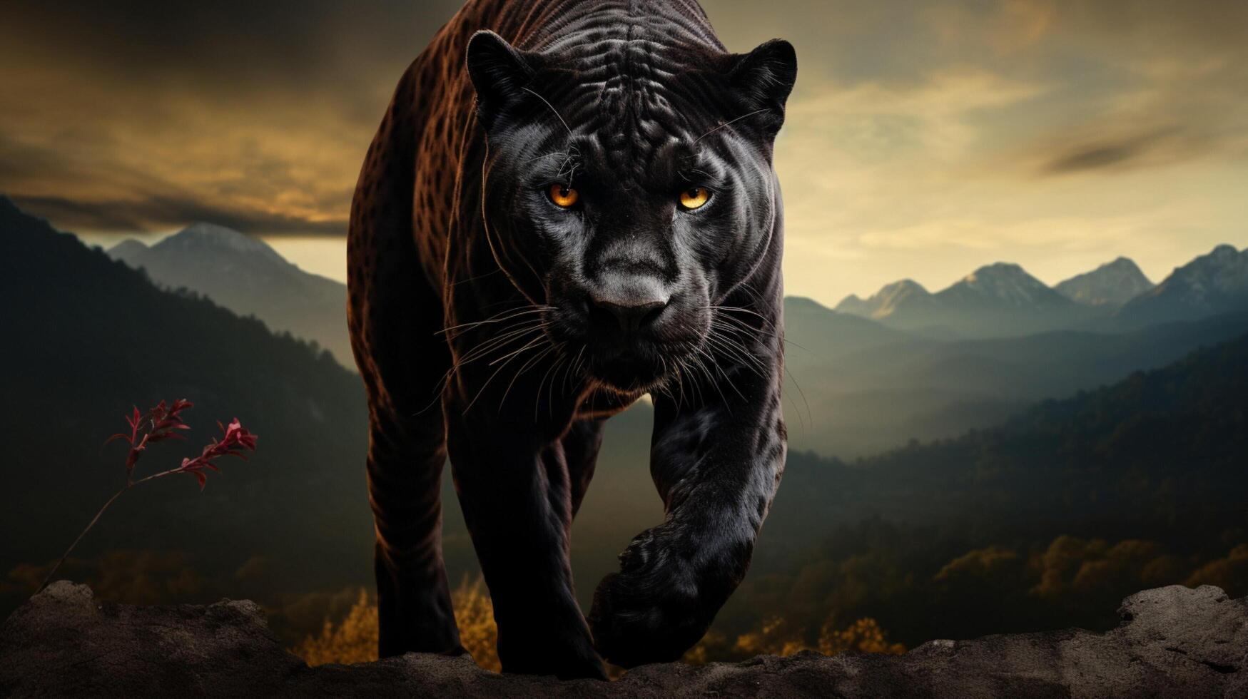 AI generated panther high quality image photo