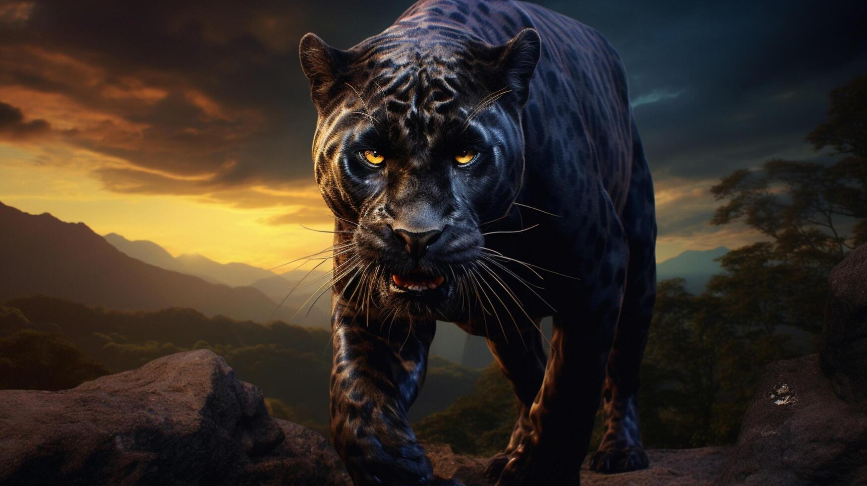 AI generated panther high quality image photo