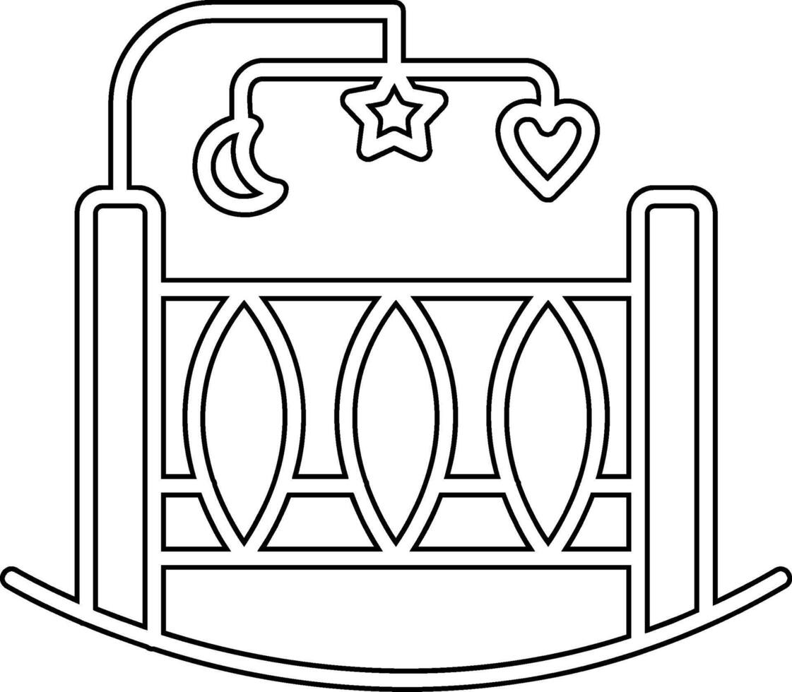 Crib Vecto Icon vector