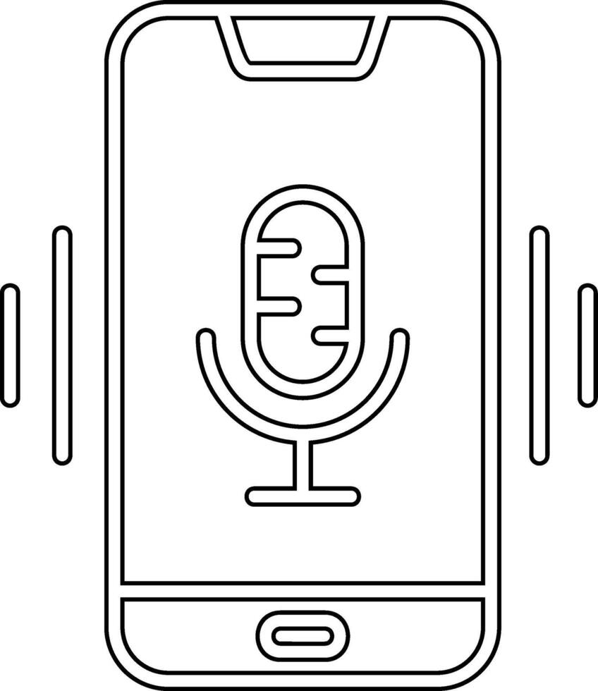 Mobile Voice Assistant Vecto Icon vector