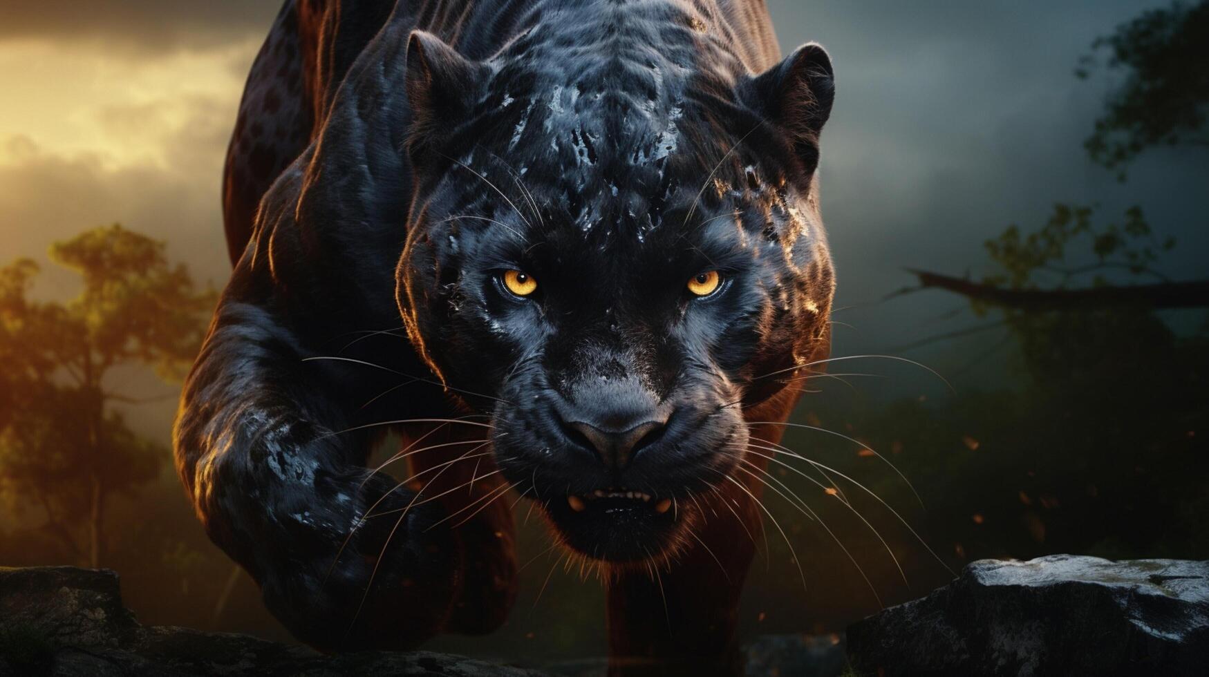 AI generated panther high quality image photo