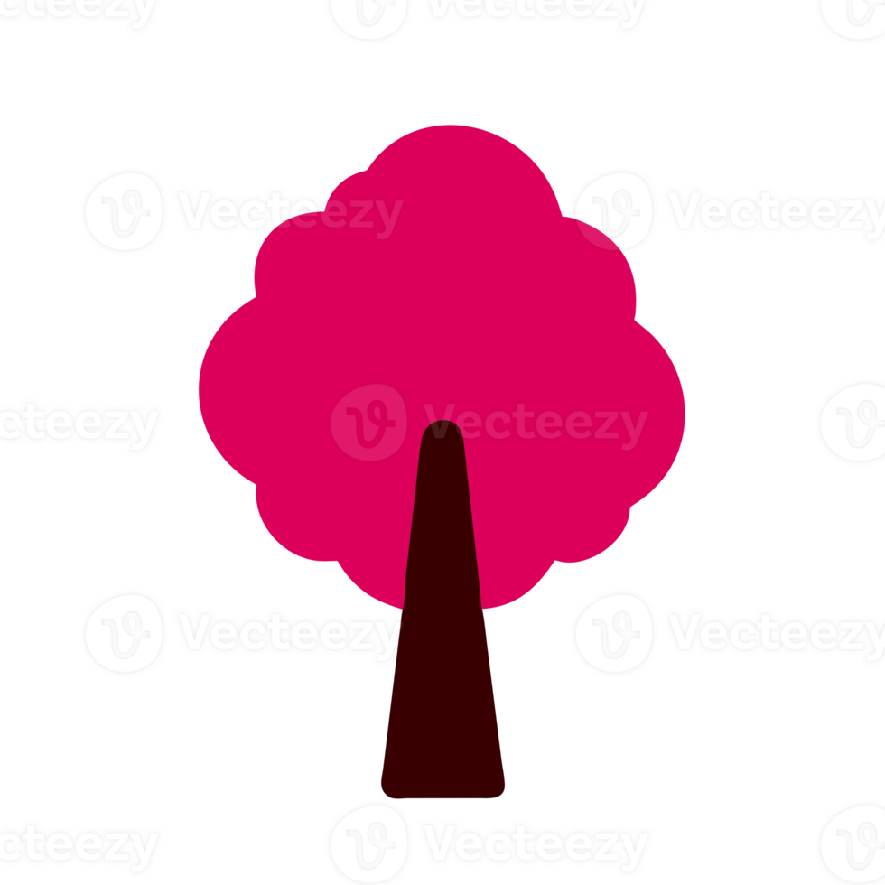 AI generated pink tree icon png