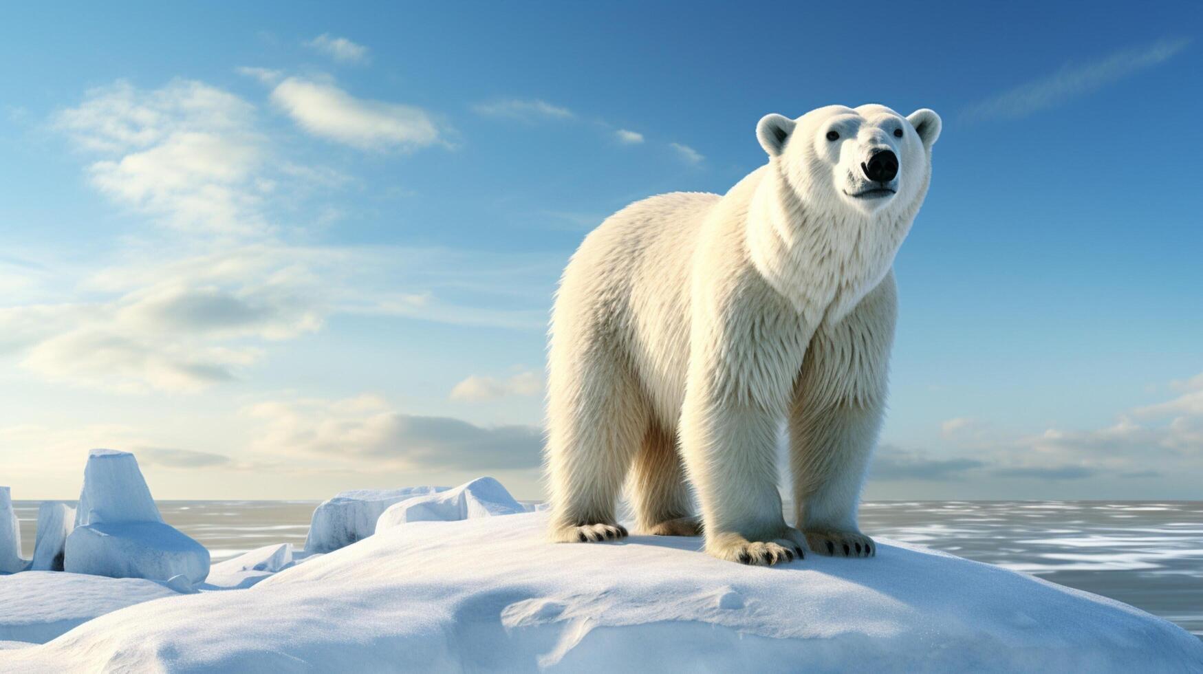 AI generated polar bear high quality image photo