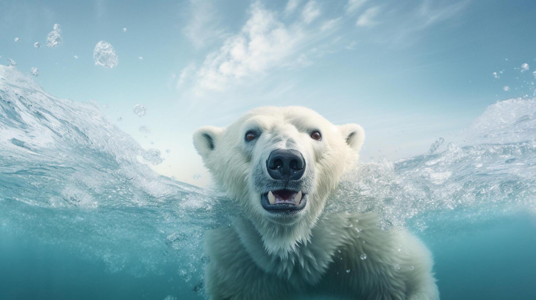 ai generado polar oso alto calidad imagen foto