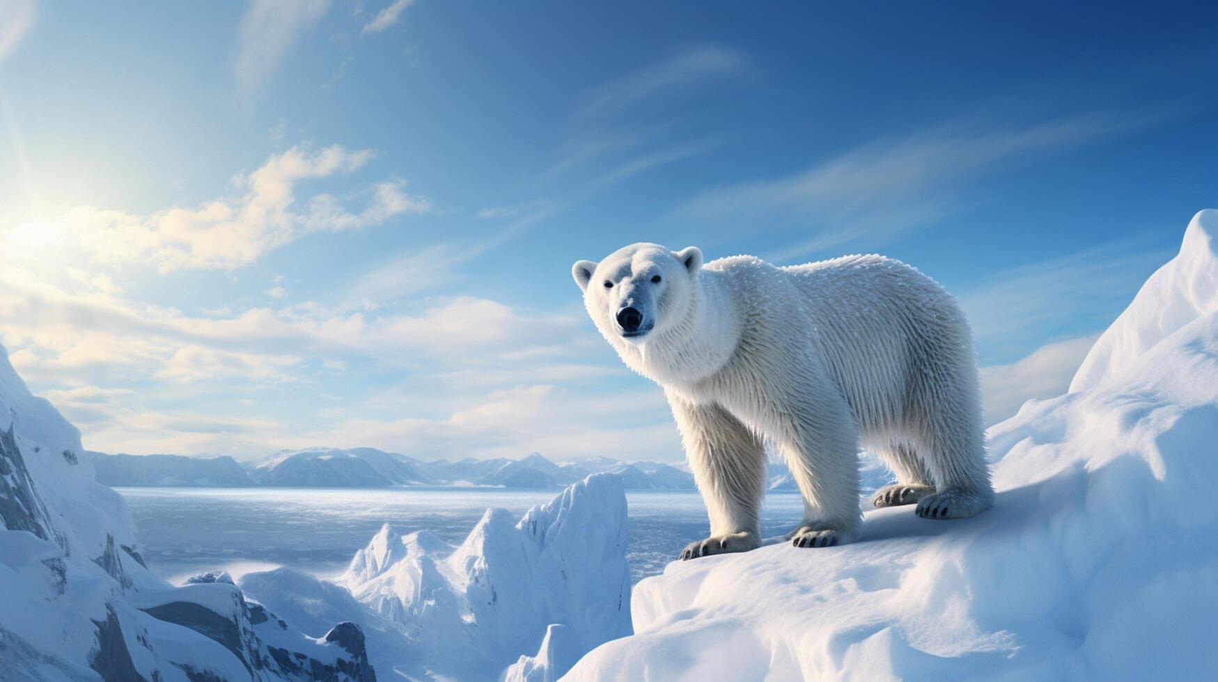 AI generated polar bear high quality image photo