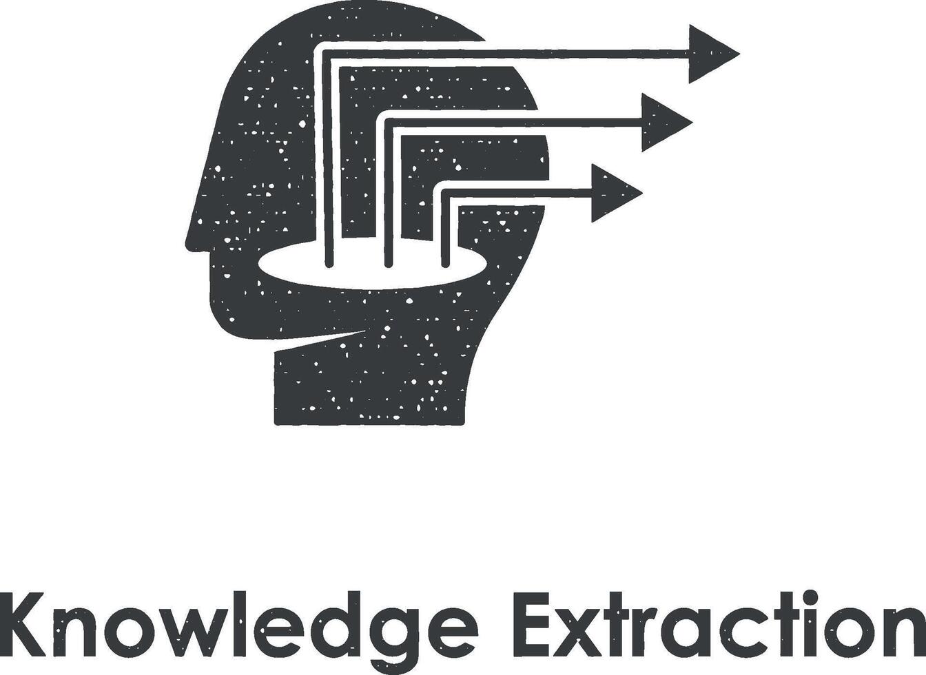 man, had, arrow vector icon illustration with stamp effect