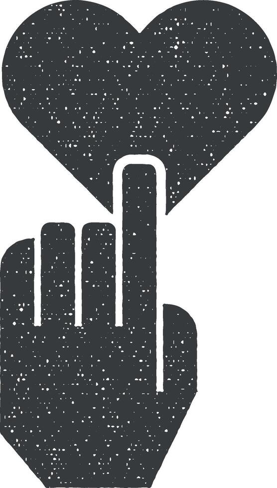 Charity, add vector icon illustration with stamp effect