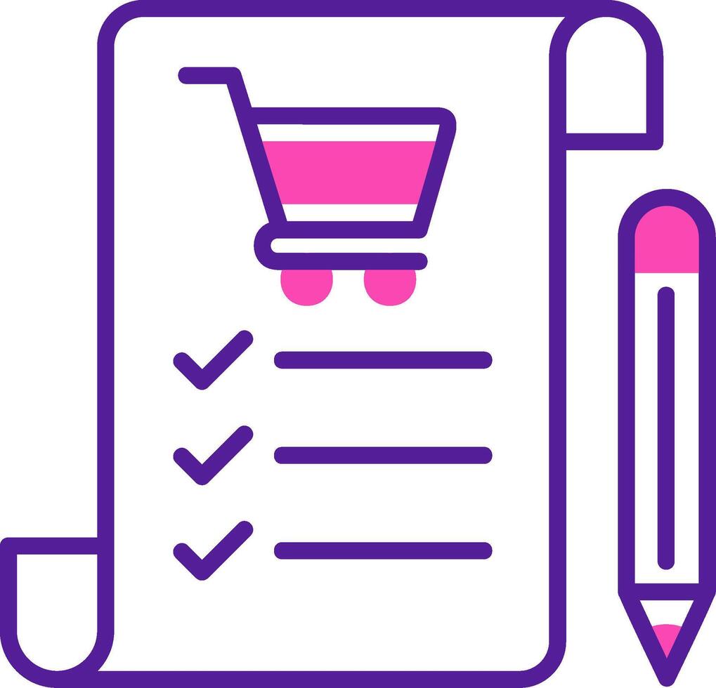 Shopping List Vecto Icon vector