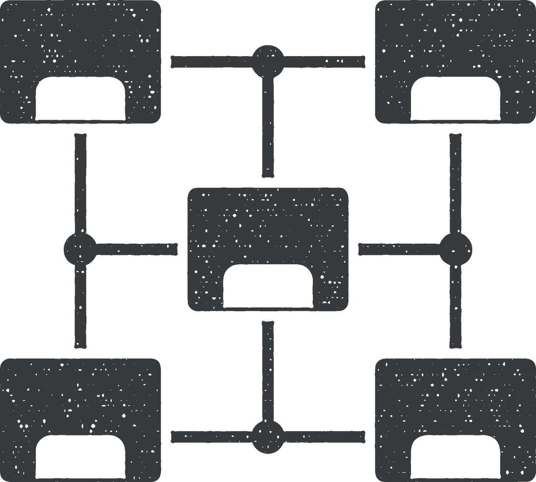 data, files vector icon illustration with stamp effect